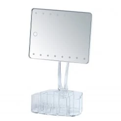 WENKO Miroir LED de table Trenno - Matière plastique / Verre - Blanc -Rangements Soldes 1000242995 210129 09320000160 DETAILS P000000001000242995