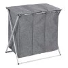 WENKO Panier à linge Trio Top - Polyester / Aluminium - Gris -Rangements Soldes 1000243015 210129 09320600203 IMAGE P000000001000243015