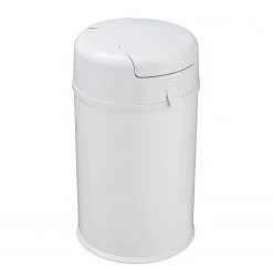 WENKO Poubelle Secura Premium - Métal - Blanc