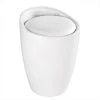 WENKO Panier à linge / Tabouret Candy I - Matière plastique / Polyester - Blanc -Rangements Soldes 1000243059 210129 09323200340 IMAGE P000000001000243059