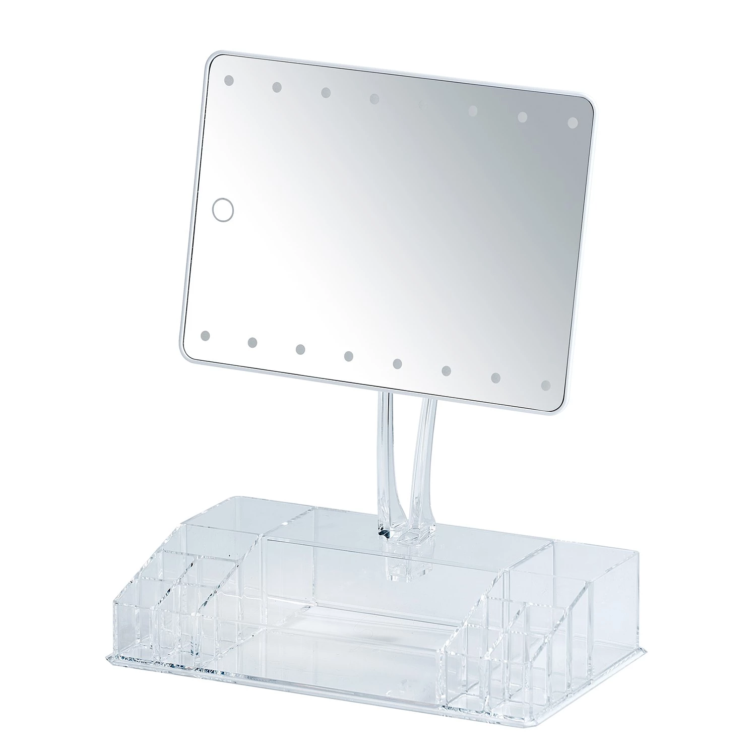 WENKO Miroir LED de table Farnese - Matière plastique / Verre - Blanc 4 WENKO Miroir LED de table Farnese - Matière plastique / Verre - Blanc – Image 2