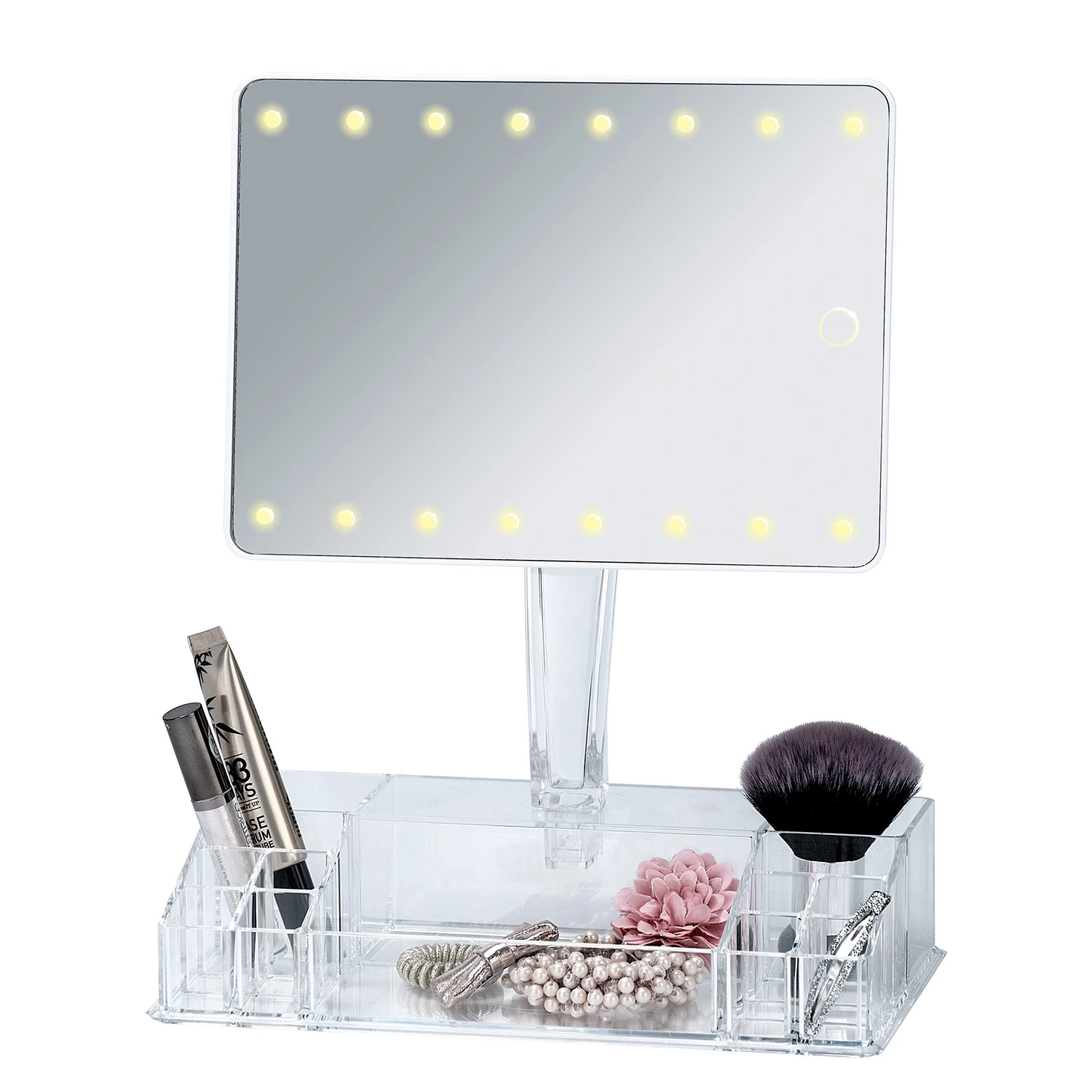 WENKO Miroir LED de table Farnese - Matière plastique / Verre - Blanc 7 WENKO Miroir LED de table Farnese - Matière plastique / Verre - Blanc – Image 5