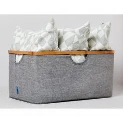 WENKO Panier à linge Bahari - Bambou / Polyester - Marron / Gris 14 WENKO Panier à linge Bahari - Bambou / Polyester - Marron / Gris -Rangements Soldes 1000243192 210129 09333500705 DETAILS P000000001000243192