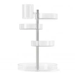 Umbra Organisateur Pirouette - Matière plastique - Transparent / Nickel -Rangements Soldes 1000247925 210216 15365800134 DETAILS P000000001000247925