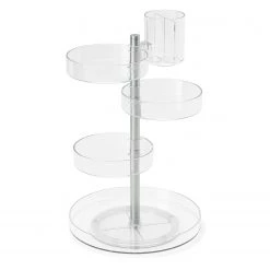 Umbra Organisateur Pirouette - Matière plastique - Transparent / Nickel -Rangements Soldes 1000247925 210216 15365900139 DETAILS P000000001000247925