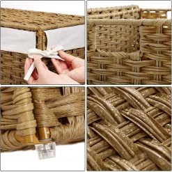 Songmics Panier à linge La Boisse - Fer / Matière plastique - Beige - 57 x 61 cm -Rangements Soldes 1000254536 210326 08442300144 DETAILS P000000001000254536