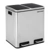 Songmics Poubelle Bonnac - Acier / Polypropylène - Argenté / Noir -Rangements Soldes 1000254541 210326 08442700170 IMAGE P000000001000254541