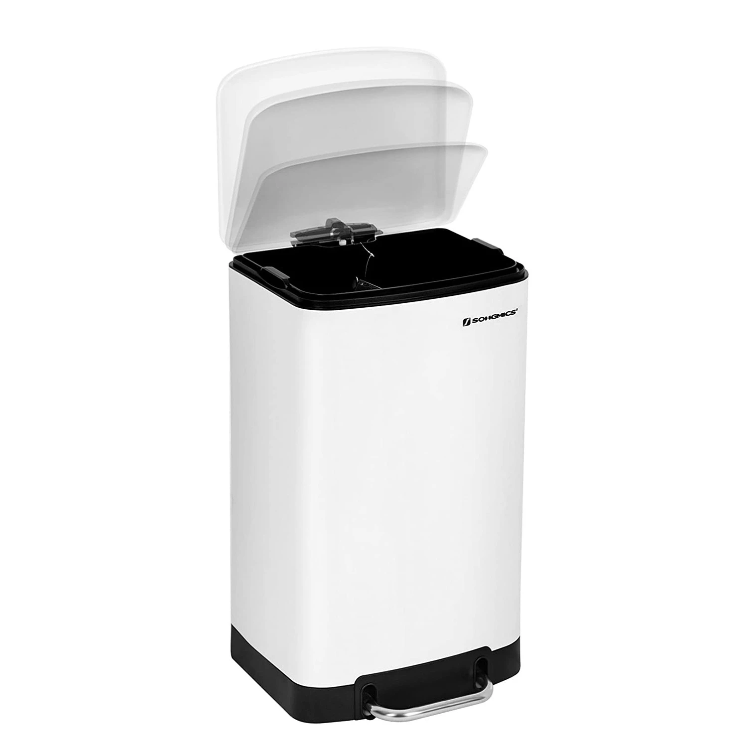 Poubelle Milizac I - Acier inoxydable / Plastique ABS - Contenance : 30 L - Blanc 7 Poubelle Milizac I - Acier inoxydable / Plastique ABS - Contenance : 30 L - Blanc – Image 5