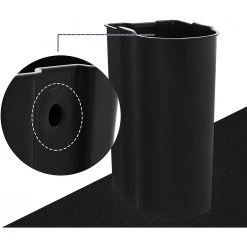 Songmics Poubelle Milizac III - Acier / Matière plastique - Noir / Blanc -Rangements Soldes 1000254569 210326 08444400307 DETAILS P000000001000254569