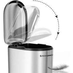 Songmics Poubelle Milizac III - Acier / Matière plastique - Noir / Blanc -Rangements Soldes 1000254569 210326 08444400308 DETAILS P000000001000254569