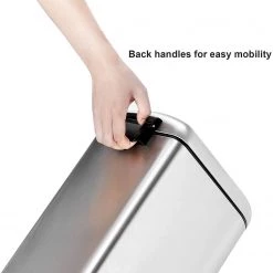 Songmics Poubelle Milizac III - Acier / Matière plastique - Noir / Blanc -Rangements Soldes 1000254569 210326 08444400309 DETAILS P000000001000254569