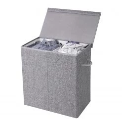 Songmics Panier à linge Bellou - Lin - Gris -Rangements Soldes 1000254997 210326 08452000644 DETAILS P000000001000254997