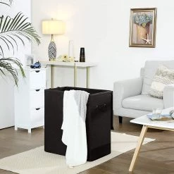 Songmics Panier à linge Belflou - Lin - Noir -Rangements Soldes 1000255010 210326 08452900721 MOOD DETAILS P000000001000255010 mood