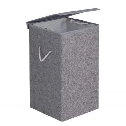 Songmics Panier à linge Auxonne - Lin - Gris