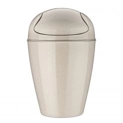 Koziol Poubelle de salle de bain Del Recycled - Beige - Capacité : 12 L