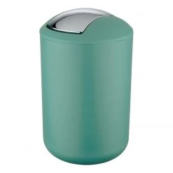 WENKO Poubelle de salle de bain Brasil - Résine thermoplastique (TPE) - Capacité : 6,5 L - Vert