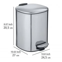 WENKO Poubelle Alassio - Argenté -Rangements Soldes 1000259477 210422 074248001974 ICON DETAILS P000000001000259477 icon seal