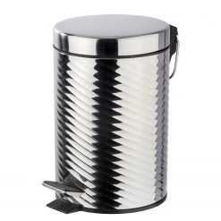 WENKO Poubelle Spiro - Acier - Contenance : 3 L - Argenté
