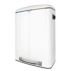 WENKO Poubelle Easy-Close Primo - Acier - Contenance : 40 L - Blanc