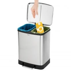 WENKO Poubelle Studio Easy-close Duo -Rangements Soldes 1000274025 210618 14061800135 DETAILS P000000001000274025