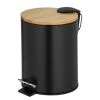 WENKO Poubelle Tortona - Acier - Noir / Naturel - Contenance : 3 L -Rangements Soldes 1000274057 210618 14062400202 IMAGE P000000001000274057