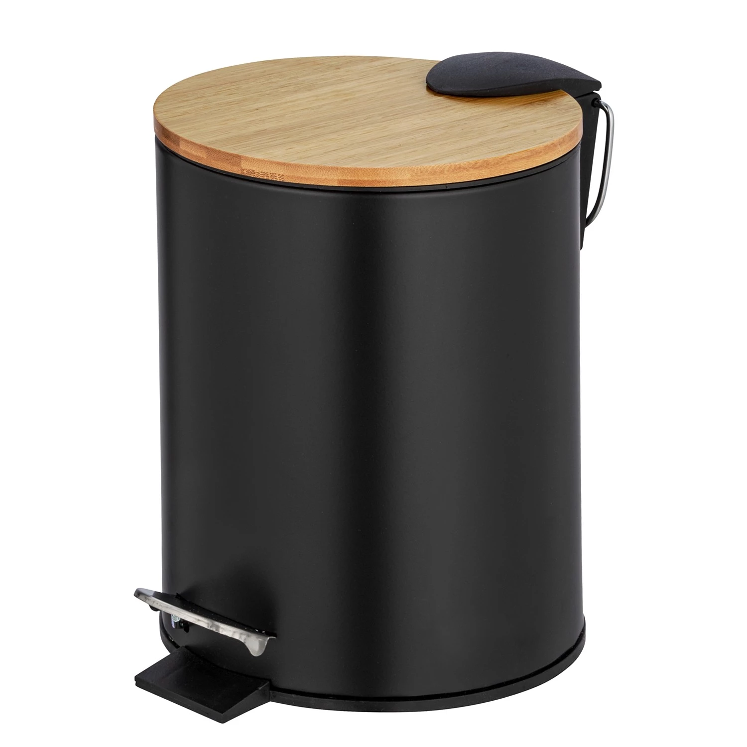 WENKO Poubelle Tortona - Acier - Noir / Naturel - Contenance : 3 L 3 WENKO Poubelle Tortona - Acier - Noir / Naturel - Contenance : 3 L