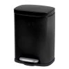 WENKO Poubelle Leno - Acier - Capacité : 5 L - Noir -Rangements Soldes 1000274078 210618 14062700239 IMAGE P000000001000274078