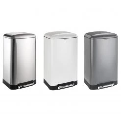 WENKO Poubelle Studio Easy-close - Acier - Mat - Capacité : 30 L -Rangements Soldes 1000274079 210618 14062700243 DETAILS P000000001000274079