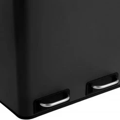 Songmics Poubelle Brindisi - Acier / Matière plastique ABS - Noir - Contenance : 3 x 18 L -Rangements Soldes 1000274910 210622 10261000147 DETAILS P000000001000274910