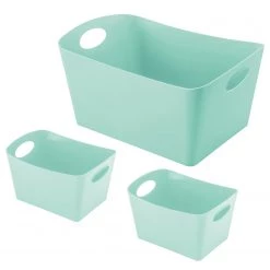 Koziol Boîtes de rangement Boxxx (3 éléments) - Matière plastique - Turquoise