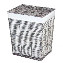 Flechtwaren Müller Panier à linge Olivea I - Tissu mélangé - Marron / Gris