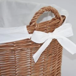 Flechtwaren Müller Panier à linge Oregon I - Osier - Beige / Blanc - 58 x 30 cm -Rangements Soldes 1000283407 210831 12453200216 DETAILS P000000001000283407