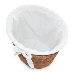 Flechtwaren Müller Panier à linge Olivea II - Étoffe de coton / Osier - Beige -Rangements Soldes 1000283438 210831 12453300224 DETAILS P000000001000283438