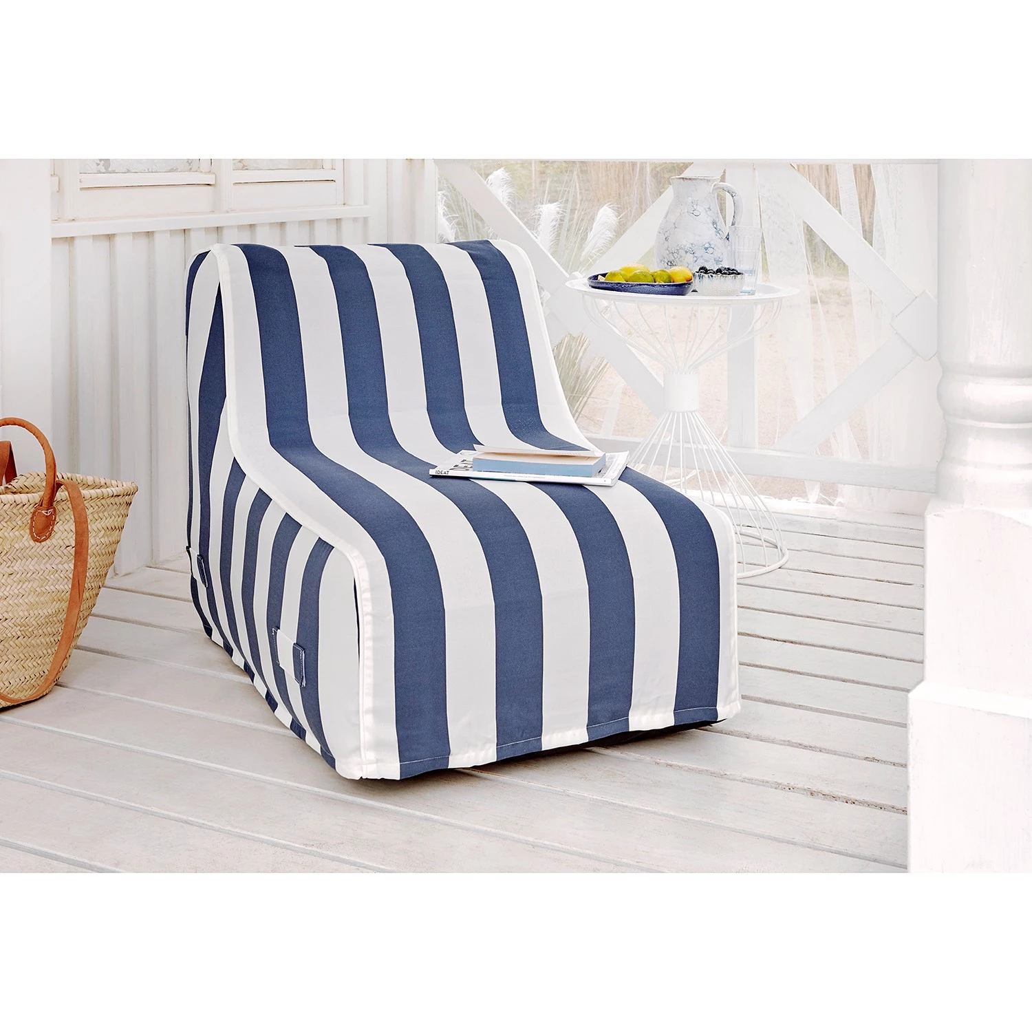 Jahnke Fauteuil Air Lounge III (gonflable) - Polyester - Bleu / Blanc 4 Jahnke Fauteuil Air Lounge III (gonflable) - Polyester - Bleu / Blanc – Image 2