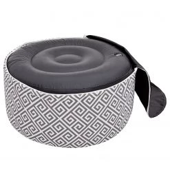 Jahnke Pouf Air Sit Greco (gonflable) - Polyester - Gris -Rangements Soldes 1000285242 210810 13592100073 DETAILS P000000001000285242
