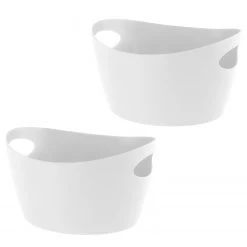 Koziol Paniers Bottichelli III (lot de 2) - Résine thermoplastique - Blanc
