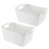 Koziol Boîtes de rangement Boxxx L (lot de 2) - Résine thermoplastique - Blanc