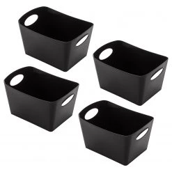 Koziol Boîtes de rangement Boxxx S (lot de 4) - Résine thermoplastique - Noir