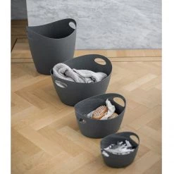 Koziol Panier de rangement Bottichelli XL - Matière plastique - Gris foncé -Rangements Soldes 1000311366 211126 10373100180 MOOD DETAILS P000000001000311366 mood