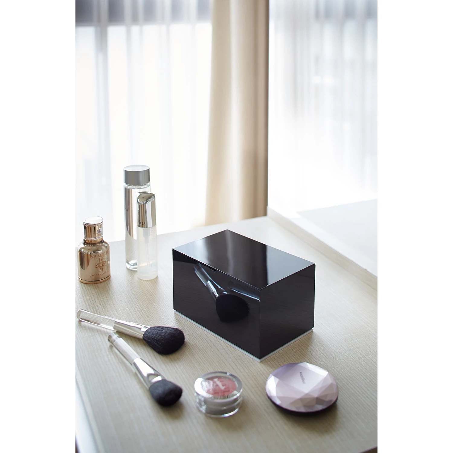 Yamazaki Boîte Veil - Acier / Frêne - Noir 4 Yamazaki Boîte Veil - Acier / Frêne - Noir – Image 2