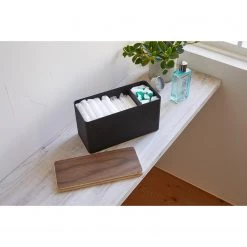 Yamazaki Boîte de rangement Rin - Acier / Contreplaqué - Noir -Rangements Soldes 1000318546 220107 16173900290 MOOD DETAILS P000000001000318546 mood