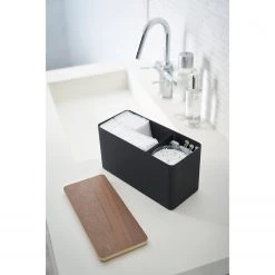 Yamazaki Boîte de rangement Rin - Acier / Contreplaqué - Noir -Rangements Soldes 1000318546 220107 16173900294 MOOD DETAILS P000000001000318546 mood