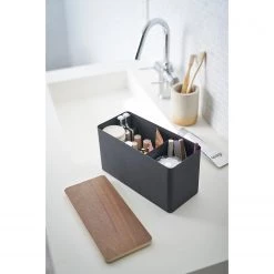 Yamazaki Boîte de rangement Rin - Acier / Contreplaqué - Noir -Rangements Soldes 1000318546 220107 16173900296 MOOD DETAILS P000000001000318546 mood