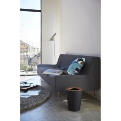 Yamazaki Corbeille à papier Rin II - Acier / Frêne - Contenance : 7 L - Noir -Rangements Soldes 1000319532 220107 16175700463 MOOD DETAILS P000000001000319532 mood