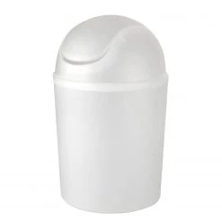 WENKO Poubelle de salle de bain Arktis - 100 % polypropylène - Blanc