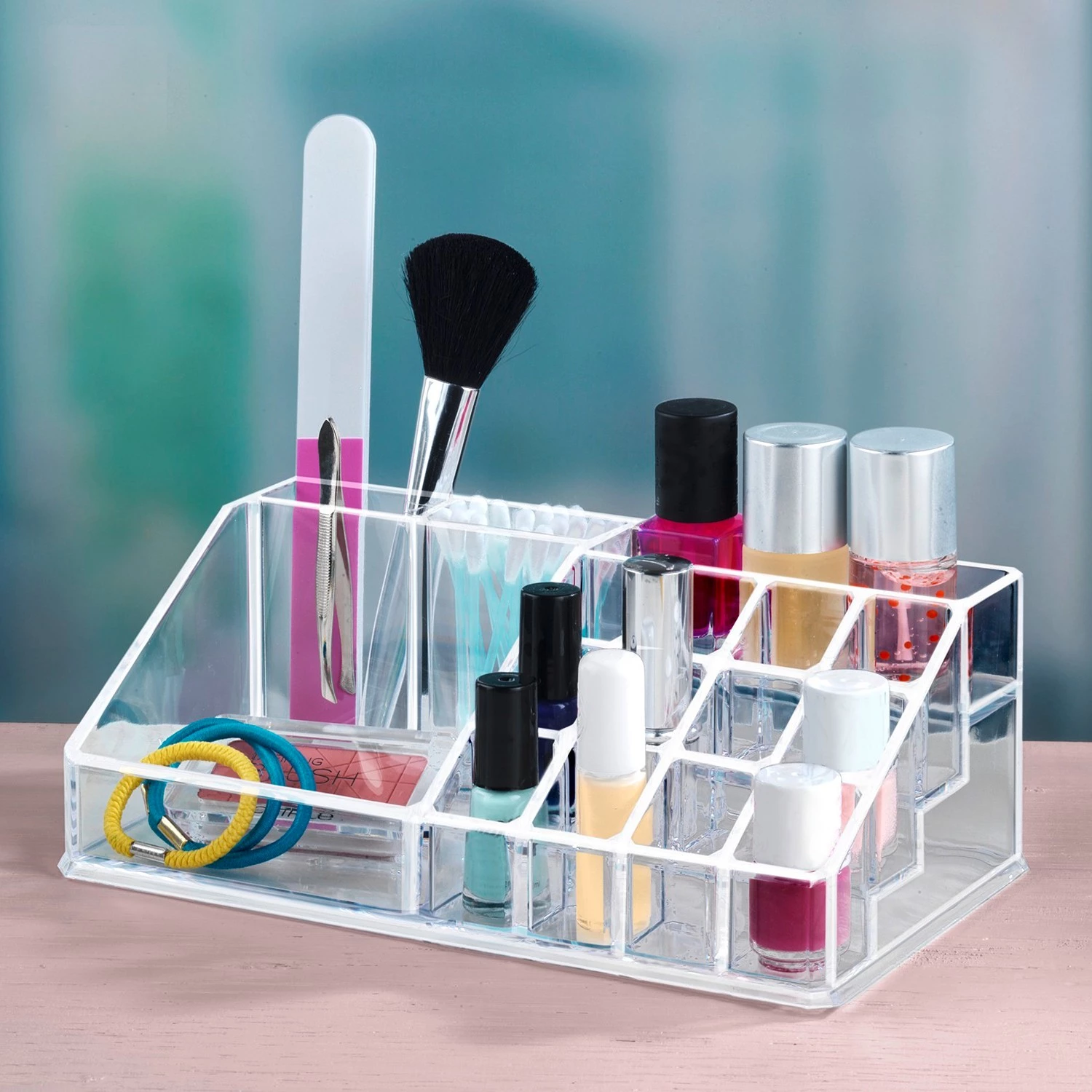 WENKO Organiseur pour produits de beauté Femme - Acrylique - Transparent 4 WENKO Organiseur pour produits de beauté Femme - Acrylique - Transparent – Image 2