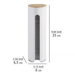 WENKO Distributeur de cotons Laresaer - Polystyrène / Bambou - Blanc -Rangements Soldes 1000333147 220218 500 SKETCH DETAILS P000000001000333147 sketch