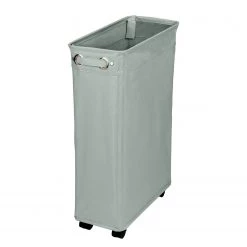 WENKO Panier à linge Corno I - Polyester / Polypropylène - Gris