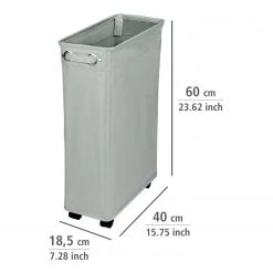 WENKO Panier à linge Corno I - Polyester / Polypropylène - Gris -Rangements Soldes 1000333234 220218 500 SKETCH DETAILS P000000001000333234 sketch
