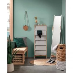 Twentyfour Paniers à linge Mast (lot de 2) - Feuille de plante - Naturel / Blanc -Rangements Soldes 1000333470 220217 023 MOOD DETAILS P000000001000333470 mood